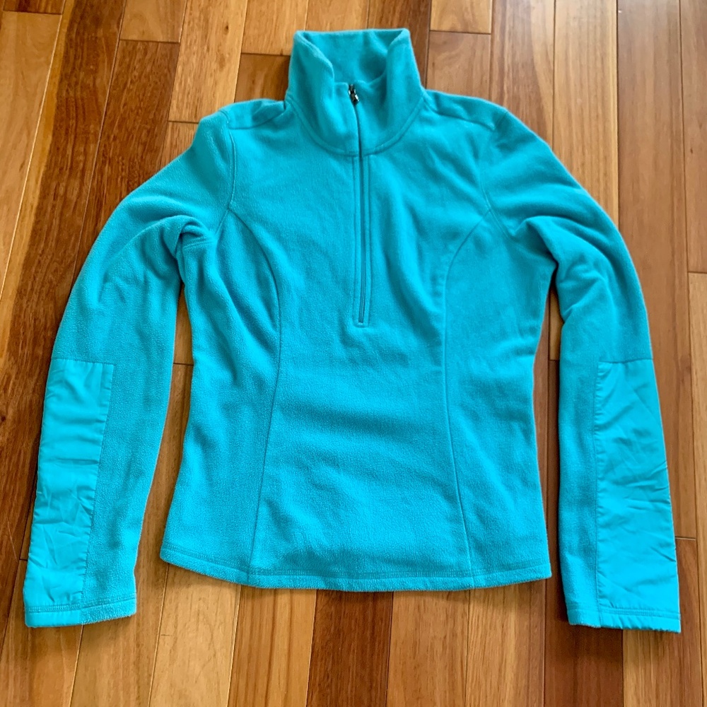 Express Light Blue 3/4 Zip-Up Fleece, Size Small